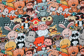 Baumwolljersey Digital Crazy Animals